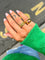 Bague 44 Chevalière rubis ovale en or jaune 18 carats 58 Facettes 1
