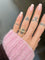 Bague 48 Demi-alliance nattée en or jaune 18 carats et diamants 58 Facettes