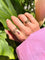 Bague 54 Bague serpent vintage en or jaune 18 carats, saphir rose et diamants 58 Facettes