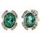 Boucles d'oreilles Guidetti - Boucles d'oreilles en or blanc avec émeraudes et diamants 58 Facettes G1567