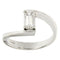Bague 54 Bague solitaire - Diamant taille émeraude 0,83 ct E/IF en or blanc 58 Facettes G2612