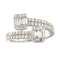 Bague Guidetti - Bague contrariée en or blanc avec diamants 58 Facettes G3141