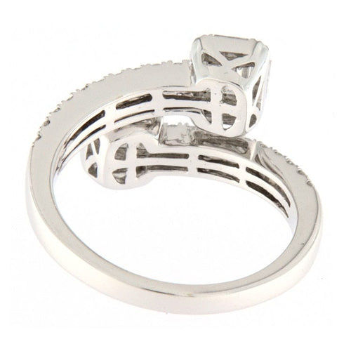 Bague Guidetti - Bague contrariée en or blanc avec diamants 58 Facettes G3141