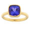 Bague Bague en or rose 750 avec tanzanite naturelle 4,16 ct 58 Facettes G3286