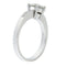 Bague 56 Bague solitaire en or blanc avec diamant taille brillant 58 Facettes G3305