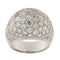 Bague 57 Bague dôme - Bague pavée de diamants en or blanc 750 58 Facettes G3462