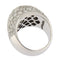 Bague 57 Bague dôme - Bague pavée de diamants en or blanc 750 58 Facettes G3462