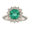 Bague Guidetti - Bague en or blanc avec émeraude colombienne et diamants 58 Facettes G3542