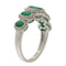Bague Guidetti - Bague alliance en or blanc avec émeraudes et diamants 58 Facettes G3662