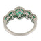 Bague Guidetti - Bague alliance en or blanc avec émeraudes et diamants 58 Facettes G3662