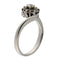 Bague 59 Bague fleur en or blanc 18 ct et diamants taille brillant 58 Facettes G3693