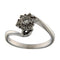 Bague 59 Bague fleur en or blanc 18 ct et diamants taille brillant 58 Facettes G3693