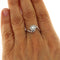 Bague 59 Bague fleur en or blanc 18 ct et diamants taille brillant 58 Facettes G3693