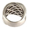 Bague 54 Bague en or blanc 18 carats pavée de diamants 4,51 ct 58 Facettes G3802