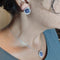 Boucles d'oreilles Boucles d’oreilles - or blanc 18 kt, saphirs et diamants taille brillant 58 Facettes G3818