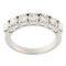 Bague 55 Alliance en or blanc 18 kt avec 7 diamants taille brillant 1,42 ct 58 Facettes G3828