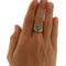 Bague 57 Bague bombée vintage en or rose 18 kt avec diamants taille rose 1,82 ct 58 Facettes G3846
