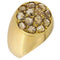 Bague 57 Bague bombée vintage en or rose 18 kt avec diamants taille rose 1,82 ct 58 Facettes G3846