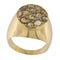 Bague 57 Bague bombée vintage en or rose 18 kt avec diamants taille rose 1,82 ct 58 Facettes G3846