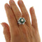 Bague 59 Bague vintage en or blanc 18 ct avec émeraudes et diamants 58 Facettes G3865