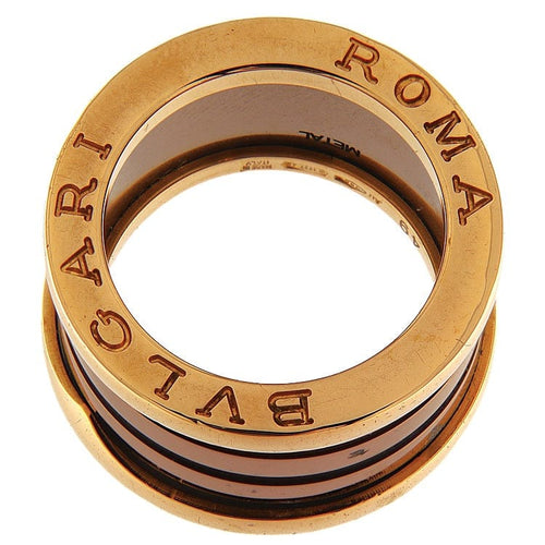Bague Bvlgari B.zero1 - Bague en or rose et métal brun 58 Facettes G3892