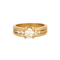 Bague 52 Bague or jaune sertie de diamants 58 Facettes GU42