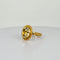 Bague Bague vintage en or jaune 18k avec citrine ovale 58 Facettes 2601019