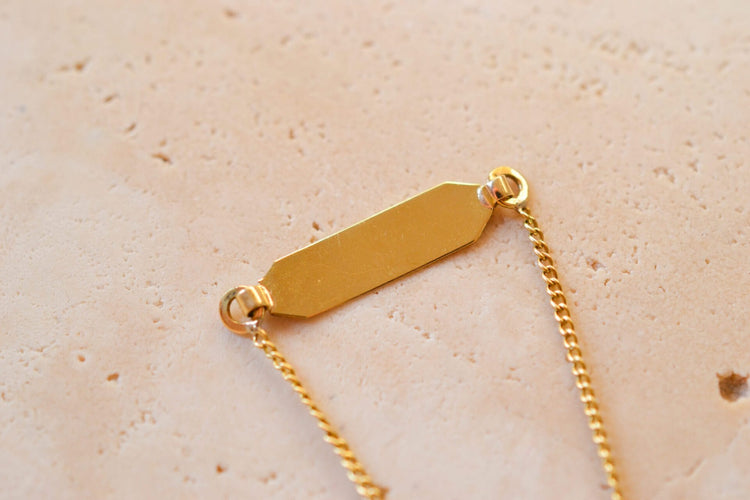 Gourmette enfant maille gourmette en or jaune, blanc et rose 18 carats 58 Facettes Ref.2753