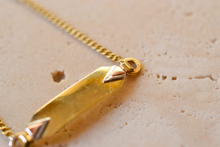 Gourmette enfant maille gourmette en or jaune, blanc et rose 18 carats 58 Facettes Ref.2753