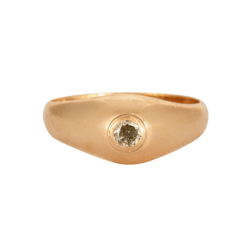Bague 59 Bague jonc or jaune et diamant 58 Facettes SPEV 14