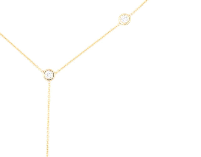 Collier Collier Tie en or blanc 18k et diamants 58 Facettes