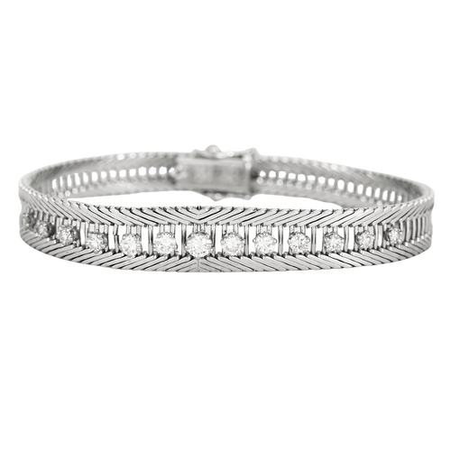 Bracelet Bracelet vintage or blanc et diamants 58 Facettes
