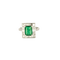 Bague 54 Bague rectangulaire émeraude diamants 58 Facettes