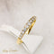 Bague 61.5 Bague demi-alliance en or jaune 18 carats avec diamants 58 Facettes 2506