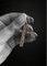 Pendentif Pendentif croix - or et argent, diamants taille rose 0,85 ct 58 Facettes