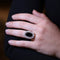 Bague 51 Bague marguerite sertie d’un saphir ovale en platine et diamants 58 Facettes