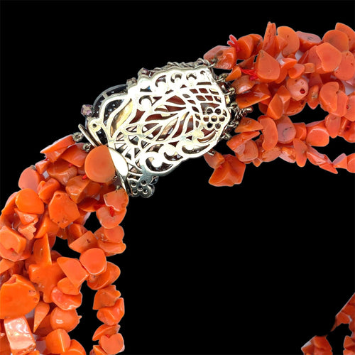 Collier Sciacca - Collier victorien multi-rangs en or 18 carats, diamants et saphirs 58 Facettes