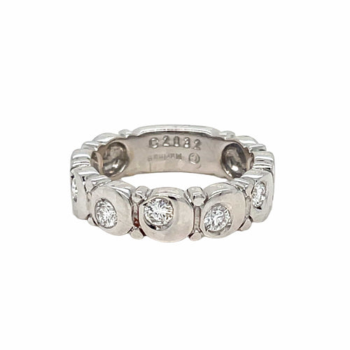 Bague 51 Marina B - Bague bandeau en or 18 carats et diamants 58 Facettes