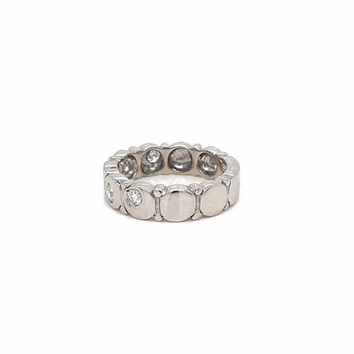 Bague 51 Marina B - Bague bandeau en or 18 carats et diamants 58 Facettes