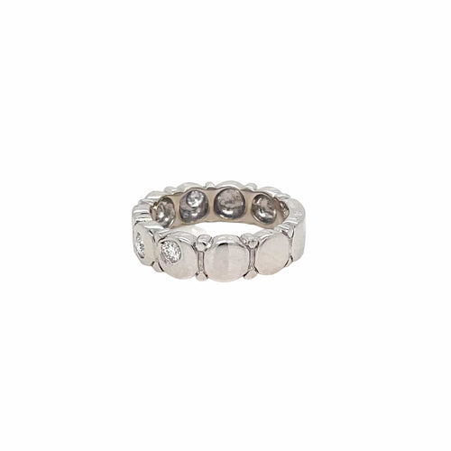 Bague 51 Marina B - Bague bandeau en or 18 carats et diamants 58 Facettes