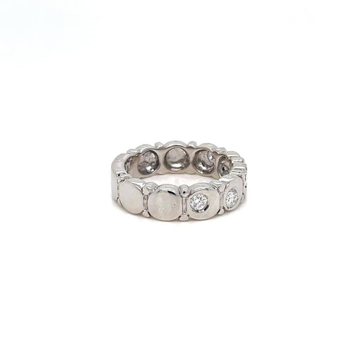 Bague 51 Marina B - Bague bandeau en or 18 carats et diamants 58 Facettes