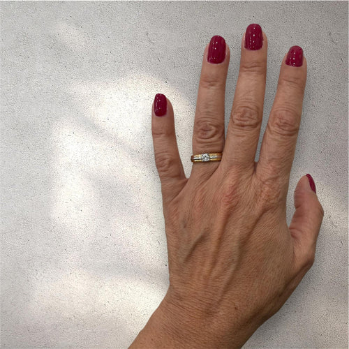 Bague 52 Cartier Trinity - Bague solitaire en or 18 carats et diamant 58 Facettes