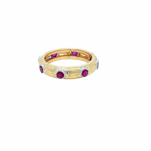 Bague 52 Macri Classica - Bague en or jaune 18k et rubis 0,90 ct 58 Facettes