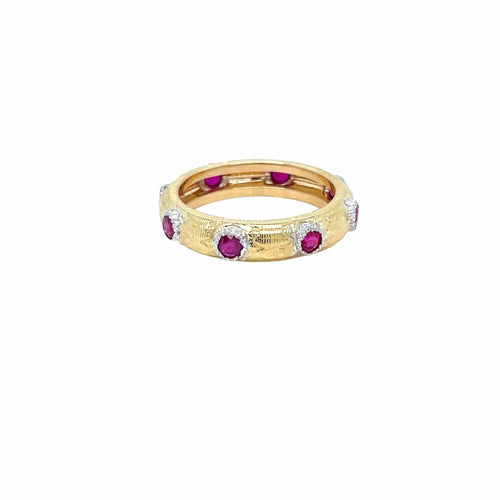 Bague 52 Macri Classica - Bague en or jaune 18k et rubis 0,90 ct 58 Facettes