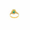 Bague 55 Bague de fiançailles rétro en or jaune 18 ct, émeraude et diamants 58 Facettes