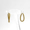 Boucles d'oreilles Créoles ovales torsadées en or 18K texturé 58 Facettes REF2563-331