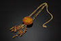 Collier Collier multifils avec pendentif en or 18 carats et ambre 58 Facettes
