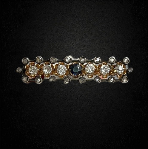 Broche Spilla Empire austro-hongrois avec diamants et saphir central 58 Facettes