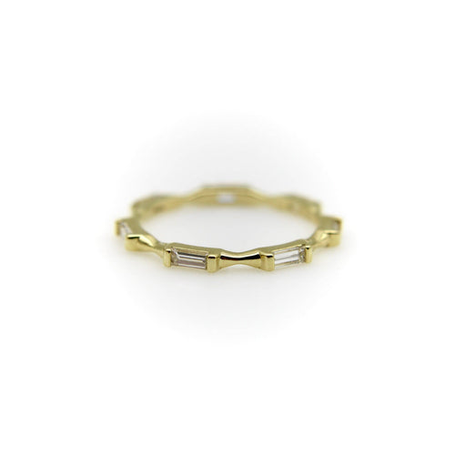 Bague Bague éternité à diamants baguette en or 18 carats 58 Facettes