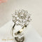 Bague 55 Bague en or blanc 14 carats avec diamants taille brillant, taille 55 58 Facettes 2824
